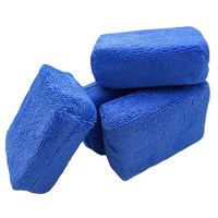 Éponge de polissage de nettoyage de beauté pour voiture tampon en mousse à récurer bloc applicateur de cire carré microfibre entretien de voiture de haute qualité propre