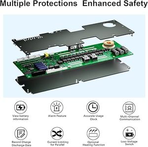 Inverter JK-PB2A16S30P BMS penyeimbang aktif cerdas, papan sirkuit Lithium-ion penyimpanan energi rumah tangga 300A 2 OZ tembaga - Product Image 4