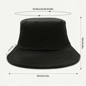 Unisex <b>Reversible</b> Fisherman <b>Hat</b> Double-Sided Breathable Cotton <b>Bucket</b> Cap with Custom Embroidery & All-Over Printing - Product Image 5