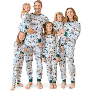 <span class=keywords><strong>Pyjama</strong></span> de Noël Américain et Européen pour la Maison, Ensemble Décontracté Ample et Confortable en Coton à Manches Longues pour Couples, Adapté aux Quatre Saisons - Product Image 2