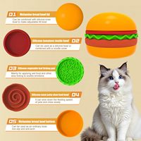 KANLAN – Nouvel ensemble de gamelles 5-en-1 élégantes en silicone et plastique à imprimé animal pour animaux de compagnie (chats et chiens) – Étanche et portable pour intérieur/extérieur