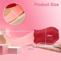 Original Rose Weiches Material USB-Vibrator Brustwarzen Anal Klitoris Stimulation Saugmassagegerät Realistische Zunge Frauen-Masturbator