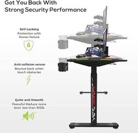 Bureau de jeu debout ergonomique réglable en hauteur avec éclairage LED RVB Table de jeu pour ordinateur Mesa Gamer