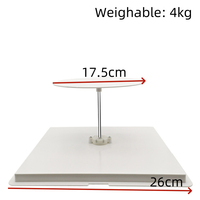 Présentoir à gâteau de mariage, pièce maîtresse de table, plateau tournant électrique, plateau tournant en plastique pour cadeau d'anniversaire, fournitures pour gâteau
