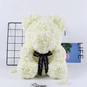 Promoção Urso de Rosas Eternas 25cm em Caixa de Presente Série de Flores Artificiais para Formatura Aniversários e Dia dos Namorados - Product Image 6