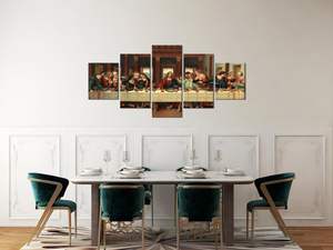 Personnalisé à <span class=keywords><strong>la</strong></span> demande 5 pièces <span class=keywords><strong>la</strong></span> dernière <span class=keywords><strong>Cène</strong></span> Art mural Léonard <span class=keywords><strong>de</strong></span> <span class=keywords><strong>Vinci</strong></span> religieux Jésus peinture décor toile Base Commande minimum 1 - Product Image 5