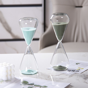 Living Room Wine Cabinet Christmas Gift Modern Nordic Creative Hourglass <strong>Timer</strong> Carved Glass Home Decor - Product Image 4