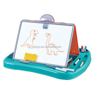 Şanslı oyuncaklar <span class=keywords><strong>2</strong></span> in 1 kurulu boyama renkli kalemler ile eğitim masası çocuklar için çizim kurulu beyaz siyah yazı tahtaları öğrenme - Product Image 1