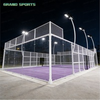 Cancha de Pádel GRAND con Estructura de Acero Galvanizado en Caliente, Césped Artificial de 12 mm, Solución de Iluminación, Visita a la Fábrica Disponible, Cancha de Tenis y Pádel