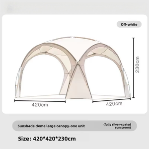 <span class=keywords><strong>Tente</strong></span> dôme Oxford imperméable et durable de luxe pour 10 personnes, deux chambres à coucher, un salon, auvent extérieur portable et réutilisable pour le camping - Product Image 2