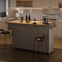 Îlot de cuisine moderne modulaire et étanche, facile à assembler, avec rangement, pour restaurant et maison