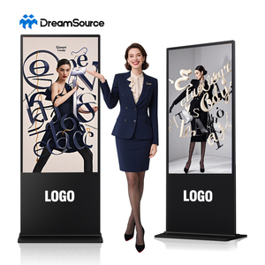 Kiosque publicitaire numérique intelligent 4K UHD - Affichage numérique vertical sur pied de 65 pouces, écran tactile Android anti-reflet, animation - Product Image 1