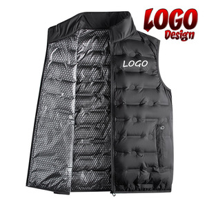 <span class=keywords><strong>Chaleco</strong></span> Acolchado Personalizado para <span class=keywords><strong>Hombre</strong></span>, Transpirable, 90% Relleno de Plumón Ligero, Forro Reflectante de Grafeno para Uso Casual/Exterior - Product Image 1