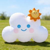 Arche gonflable personnalisée en forme de nuage avec éclairage LED, ballon géant en forme de nuage pour la décoration d'événements et la publicité, souffleur Oxford inclus