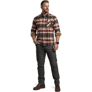 Custom Men's Long Sleeve Plaid Flannel Shirt 100% Cotton <b>Brushed</b> Soft Warm Casual Outdoor Wear - Product Image 4