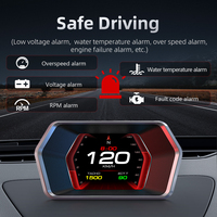 Medidor OBD2 de Alta Calidad para Coche P17 HUD Head-Up Display Velocímetro GPS Digital Inteligente Medidor de Voltaje Temperatura de Agua y Aceite Electrónica Automotriz