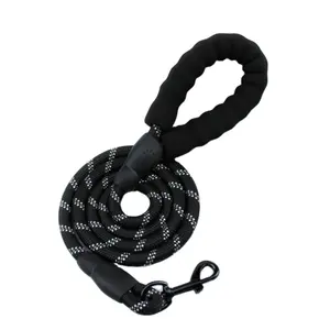 Factory direct supplier rope dog leash neoprene dog leash double handle dog leash