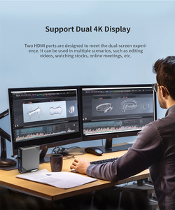 2024 mới LCD hiển thị hút Bìa kép 1000M LAN kép 4k hiển thị 16GB RAM 256GB 512GB SSD <span class=keywords><strong>Windows</strong></span> 11 Pro N95 chơi game mini PC - Product Image 5