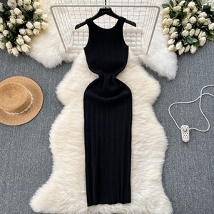Vestido de Punto Sexy sin Mangas con Cintura Ajustada, Nuevo Estilo de Verano para <span class=keywords><strong>Mujer</strong></span> - Product Image 2