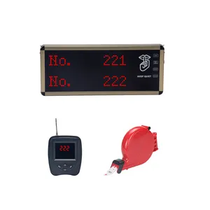 3 Digit Number Display Screen with Ticket Dispenser Service Counter Queue Calling Management System Solution for Bank