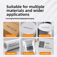 Nouvelle imprimante jet d'encre TIJ portable 1 pouce 2026, machine de codage alimentée par batterie avec 1 an d'autonomie pour cartons, bouteilles et métaux
