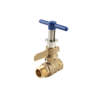 Vanne à bille en laiton verrouillable BMAG certifiée ISO 1/2\"-2\" pour compteur d'eau avec clé