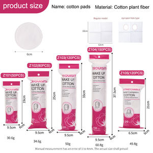 LMLTOP OEM/ODM Lot de 3 en 1 Tampons démaquillants en <span class=keywords><strong>coton</strong></span> doux Tampons nettoyants pour les ongles Tampons démaquillants cosmétiques Tampons de soin du visage Z101-116 - Product Image 2