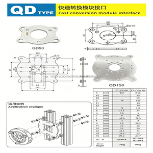 Changeur <span class=keywords><strong>d</strong></span>'outils rapide pour robot QC90-A, dispositif pneumatique manuel de changement rapide pour fixation de préhenseur de robot - Product Image 4