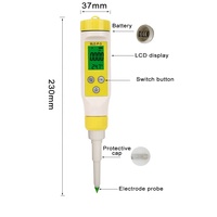 Medidor de pH Digital para Alimentos, Embutidos Fermentados, Queso, Sushi, Arroz, Medidores de pH de Laboratorio y Otros Productos Sólidos y Semisólidos