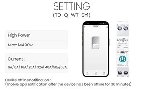 TONGOU Smart Life Disyuntor en miniatura 1P 63A Carril Din TUYA WIFI Medición Smart <span class=keywords><strong>Home</strong></span> Interruptor de control remoto inalámbrico Aplicación - Product Image 4