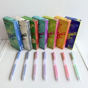 Bán Buôn Zhi Xin Bút Kẹo Có Thể Thu Vào 0.5Mm Kim Tip Nhựa Bền Trong Suốt Gel Bút Cho Sinh Viên Màu Hồng Màu Xanh Đỏ - Product Image 6