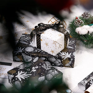 Wholesale 80g Art <b>Paper</b> 43*300cm <b>Christmas</b> Gift <b>Luxury</b> Custom Packaging <b>Wrapping</b> <b>Paper</b> Roll - Product Image 3