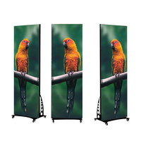 GOB P1.8 P2.5 Écran d'affichage intérieur à LED pour bannière Mur vidéo à LED portable avec roues pour magasin d'exposition commerciale