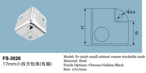 Protecteur d'angle carré en aluminium à angle droit FS3026 - Product Image 3