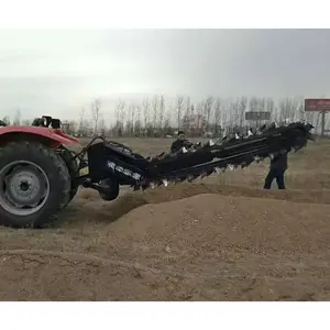 Harga Grosir Cakram Gergaji Batu Diesel Rantai Genggam Mesin Trencher Traktor Terpasang Crawler Pertanian Pengait Di Batuan