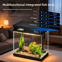 Vente flash : Kit d'aquarium intelligent de 2,4 gallons avec humidificateur pour aquarium en verre de bureau pour une utilisation en intérieur