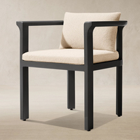 Ensemble de salle à manger extérieure moderne pour hôtel, table et chaises de salle à manger extérieure pour villa, table de salle à manger extérieure pour complexe hôtelier, ensemble de salle à manger extérieure de luxe pour patio