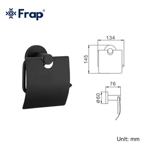 <span class=keywords><strong>Portarotolo</strong></span> per Carta Igienica Ecologico Frap con Coperchio in Acciaio Inox Nero F30203 - Product Image 5
