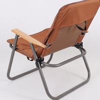 Fauteuil pliant tactique léger en acier inoxydable avec coussin en coton, idéal pour la plage, le camping et les activités de plein air (type Kermit)