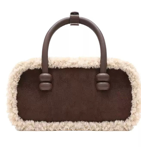 Customized logos for popular <b>wallets</b> and handbags, luxurious fur women's crossbody bags with bags - Product Image 3