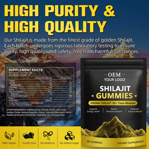 Permen Jeli Shilajit Emas Label Pribadi Grosir, Meningkatkan Energi, Mendukung Imunitas, Berbagai Mineral, Asam Fulvat, Resin Shilajit - Product Image 6