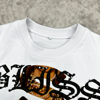 T-shirt sans manches en coton tricoté avec imprimé lettres, style streetwear estival, personnalisé avec strass, graphique surdimensionné pour homme