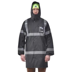 Veste de pluie de travail haute visibilité pour homme, durable, imperméable, réfléchissante, légère, respirante, équipement de sécurité haute visibilité - Product Image 6