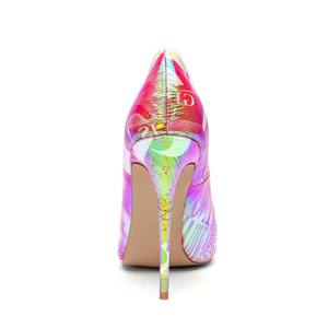 Scarpe eleganti da sera con stampa fluorescente <span class=keywords><strong>argento</strong></span> <span class=keywords><strong>tacco</strong></span> <span class=keywords><strong>basso</strong></span> più comode della marina - Product Image 5
