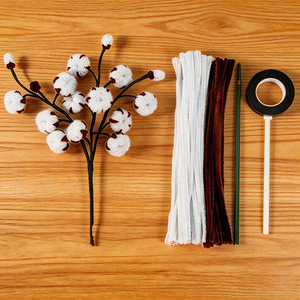 Bolsa de Material de Ramas de Poliéster con Varillas Retorcidas para Manualidades DIY, Simulación de Ramos de Flores de Peluche y Plantas, Decoración del Hogar para <span class=keywords><strong>BROS</strong></span> - Product Image 1