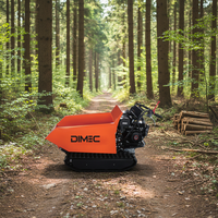 Dumper sur chenilles MD500H, capacité de charge 500 kg, type de benne hydraulique, transporteur de marchandises à essence pour travaux de terrassement en jardinage