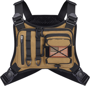 Échantillon gratuit : Sac de poitrine tactique, holster de transport dissimulé pour appareil photo hybride, sac banane avec poche pour téléphone à extraction rapide - Product Image 1
