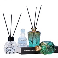 Diffuseur en verre transparent minimaliste, bouteille vide élégante et esthétique, conteneur de parfum sans flamme pour chambre à coucher
