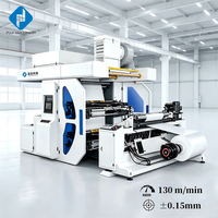 Machine d'impression flexographique deux couleurs rouleau à rouleau avec dérouleur et enrouleur, diamètre 1200 mm, presse d'impression de type empilable haute vitesse