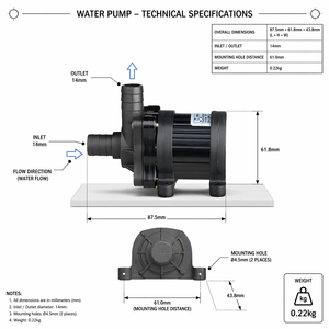 Pompe CC sans balais ZKSJ 12V 24V 125 ° Pompe de circulation d'eau chaude silencieuse haute température avec arbre en céramique résistant à la corrosion pour applications solaires OEM/ODM - Product Image 3
